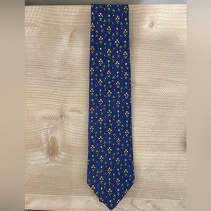 Salvatore Ferragamo made in Italy floral blue tie